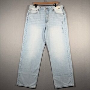 Aeropostale High Rise Baggy Jeans Light Wash Blue 100% Cotton 14S LWAGVI1